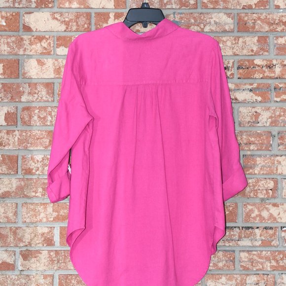 Jones New York Pink Linen Top NWT - Picture 2 of 3